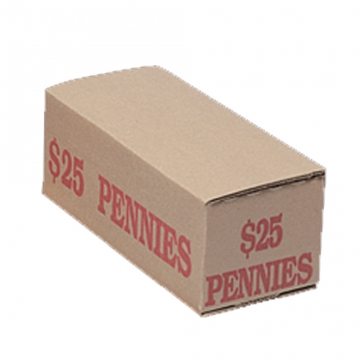 Image of item: Coin Transport Boxes, Pennies, Red $25 Capacity